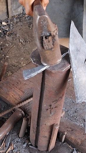 making cleaver from leaf spring | Kambrok craft