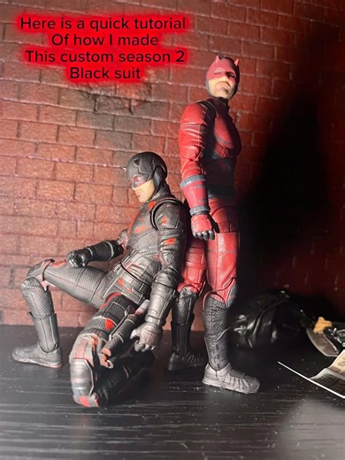 Tutorial on how to make season 2 black suit daredevil marvel legends #marvel #actionfigures #custom