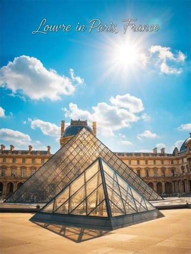 Glass Pyramid at the Louvre, Paris, France ˋ°•*⁀➷📍