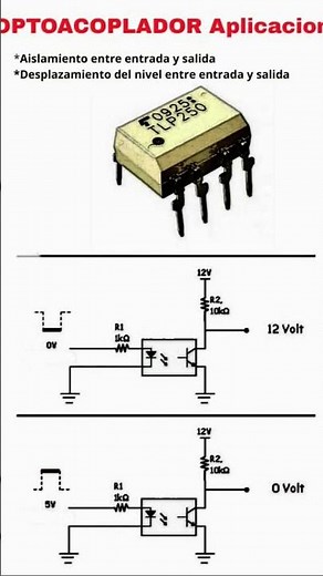 OPTOACOPLADOR aplicación de ejemplo #ELECTRONICA #EDUCATIONAL #optoelectronics