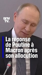 💥 La réponse de Poutine à Macron après son allocution | BFMTV