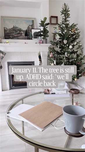 Dr. Ciera Fox, ND on Instagram: "If you’re staring at something you “should’ve done last week” and your brain is acting like it’s invisible… welcome. ADHD isn’t laziness — it’s task initiation + switching + decision fatigue. ✅ Small win > perfect: set a 10-minute timer, do one micro-step, stop when it rings. (Or… we keep the tree. It’s ✨winter decor✨ now.) #ADHDWomen #ADHDLife #ExecutiveDysfunction #Neurodivergent #adhdtips Is your Christmas tree still up?"