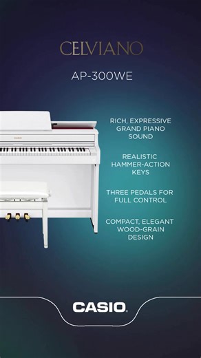Unleash your musical expression with the Casio Celviano AP-300. Its...