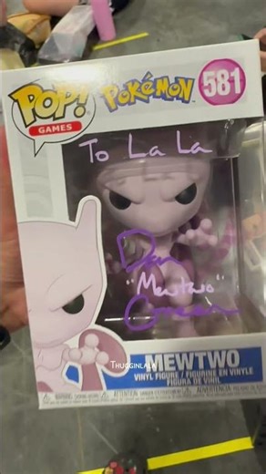 Meeting Dan Green voice actor of MewTwo in #Pokemon MewTwo Returns #FunkoPops #FloridaSuperCon2025