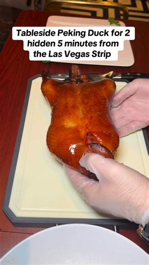 Brandon Johnson on Instagram: "Tableside Peking Duck for 2 hidden 5 minutes from the Strip @spring.lasvegas #lasvegas #foodreview #chinesefood #brandonfromvegas #vegas"