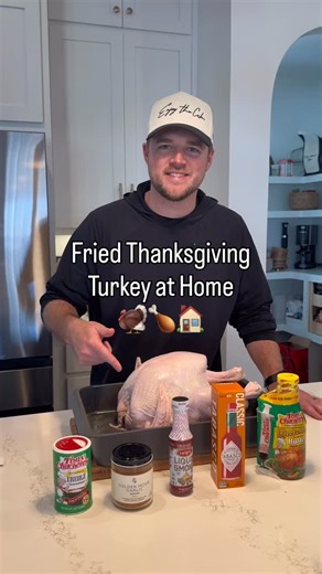 Tyler | 🥃 Back Patio Vlogs on Instagram: "Fried Thanksgiving Turkey at Home with my @tglseasonings Golden Hour Garlic #vlog #dayinthelife #cookingvlog #outdoorcooking #friedturkey #lifestylevlog #backyardvibes"