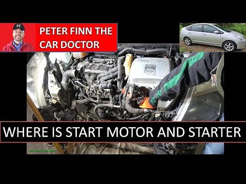Where is START motor and Starter in Toyota Prius? Years 2000 to 2022