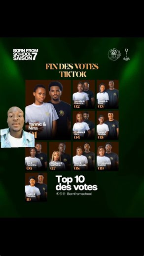 BFS 2026 top 10 des votes sur tiktok 🤭🔥🔥🔥 @Born From School Officiel @Eloge🇹🇬🇺🇸 @Roi Born From School Saison 6