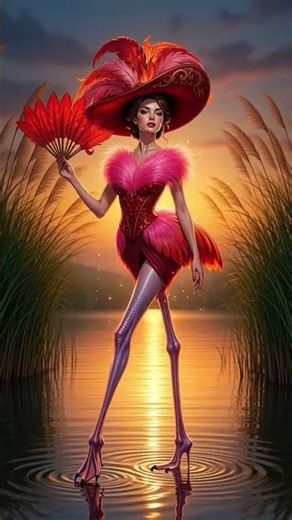 Lee's Animation: Flamingo Girl 李青蓝动画之火烈鸟女生