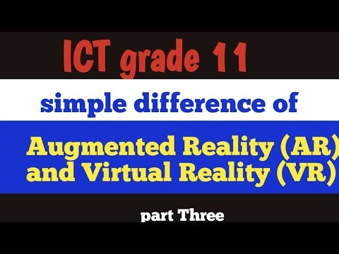 Simple difference Augmented Reality (AR) and Virtual Reality (VR)