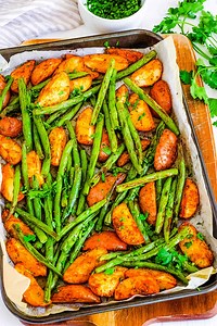 Roasted Green Beans And Potatoes