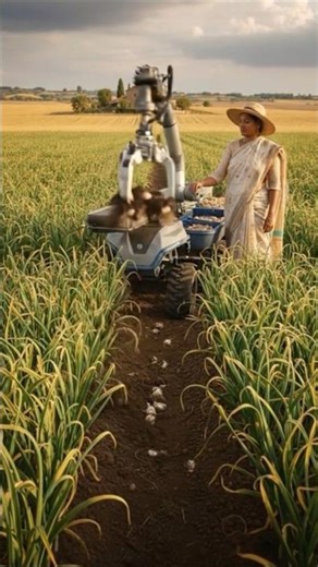 Smart Farming: Automated Harvesting Machine in Action 🚜🌱
