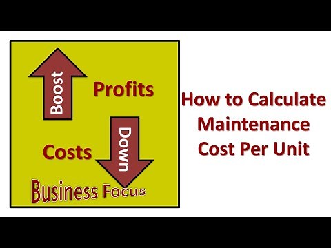 How to Calculate Maintenance Cost Per Unit