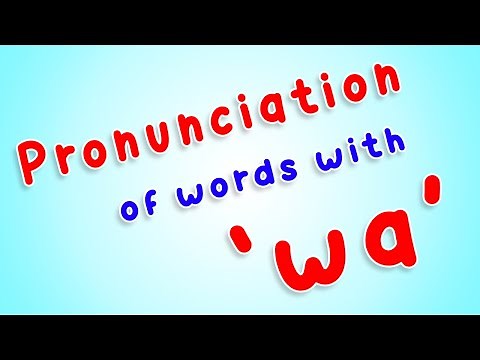 Words with 'wa' | Pronunciation| Rim's English