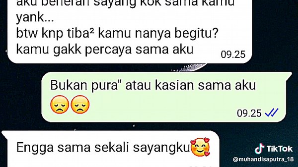 Chat Sedih Bersama Pacar di WA