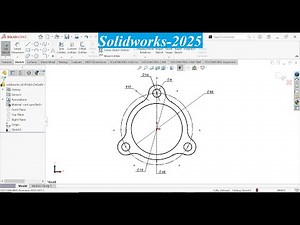 How to Make Flange Cover Plate in SolidWorks 2025