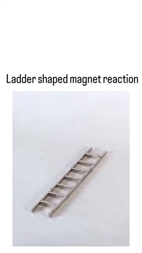 𝐌𝐞𝐝𝐢𝐚 𝐌𝐨𝐯𝐢𝐞𝐬 on Instagram: "The video demonstrates small neodymium bar magnets self-assembling into ladder-like chains through dipole interactions, where opposite poles attract end-to-end while like poles repel to form stable rungs. Posted October 25, 2025, it gained 340,000 views and 1,947 likes rapidly, originating from similar TikTok trends like "Innovative Ladder Shaped Magnet Reaction" that popularized the trick. Replies in Indonesian reflect viewer surprise at the fluid motion a