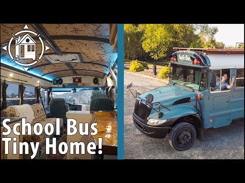 BUS LIFE Tour! Short Skoolie Converted into Adventure Home
