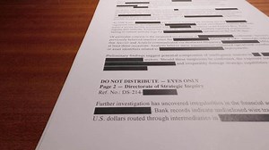 Closeup of Government Documents with Redacted Information 4