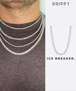 282 reactions · 16 shares | ICE BREAKER  Back in Stock Iconic in rap culture, the Tennis Chain. The ultimate display of confidence. Tell the world you're a Star. Show the world your inner Shine. | DRIPPY | Facebook