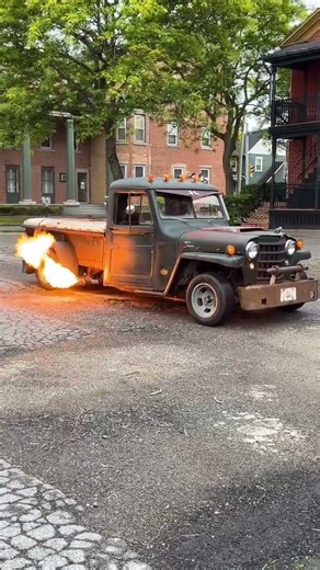 My step son's 1940s Willys rat rod