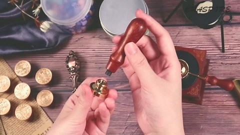 CRASPIRE Transparent Sealing Wax Beads White Wax Seal Beads Kit with 2pcs Candle 1pc Melting Spoon for Wax Seal Stamp for Wedding Invitations Letter Envelopes Packaging Crafts Card(Packed in Can)