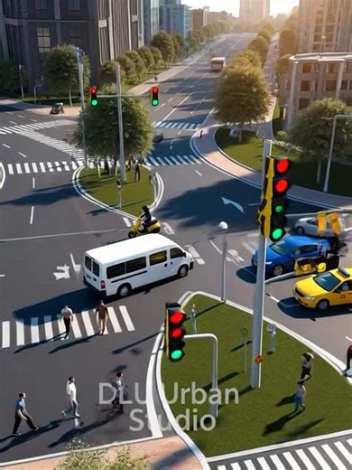Smart City Intersection Design | Modern Urban Road Planning & Traffic Management! ‪@DLU_STUDIO‬