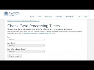 How to Check Your Case Processing Times with USCIS