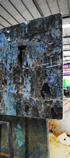 Luxury Stone Blue Labradorite Granite Slabs Table Tops Countertops Home Design Decoration