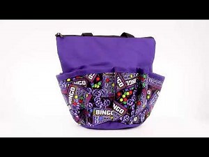 Bingo Card Purple 10 Pocket Bag
