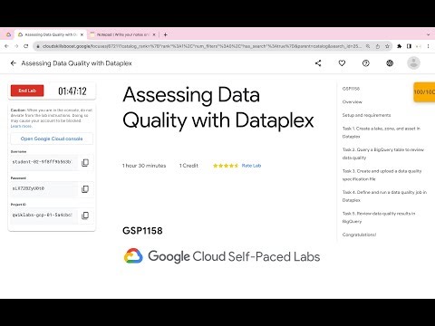 Assessing Data Quality with Dataplex || #qwiklabs || #GSP1158 || [With Explanation🗣️]