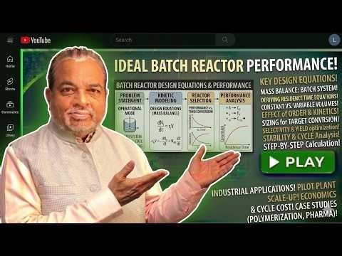 5.1 Deriving the Performance Equation for the Ideal Batch Reactor