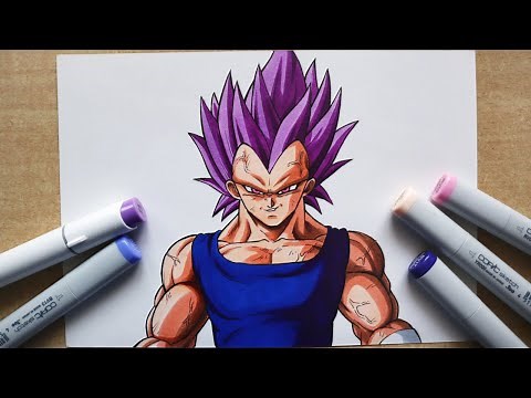 How to Draw Vegeta Ultra Ego - Step By Step Tutorial | Dragon Ball Super