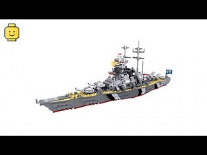 WW2 Battleship Bismarck - Brick set - Speed Build