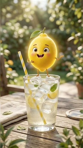 Funny Talking Lemon 🍋 | 3D Animated Lemon in Lemonade Glass | Cute & Viral Short