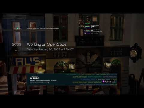 building opencode and recording a podcast with dax