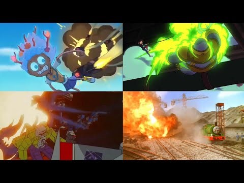 Cartoon explosions for 14 Minutes and 37 Seconds