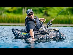 Float Tube [Belly Boat] Fly Fishing for Trout on a Small Lake