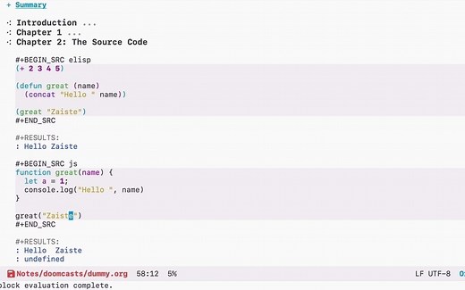 13-Emacs Doom:Org Mode, Code Snippets 101