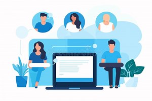 People on Video Call Vector Flat Minimalistic Isolated Vector Style Illustration Stock Vector - Illustration of connection, mobile: 292136830