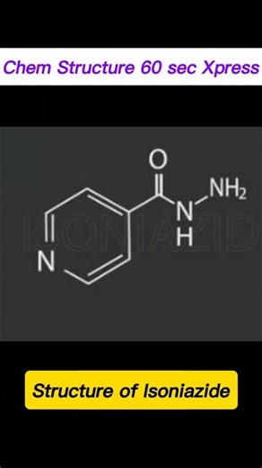 How to draw structure of Isoniazide? #viral #ytshorts #pharmaceuticalchemistry #chemistry #pharmacy