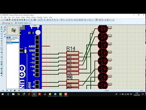 T6.- Ruleta de leds con Arduino y Simulación en Proteus.