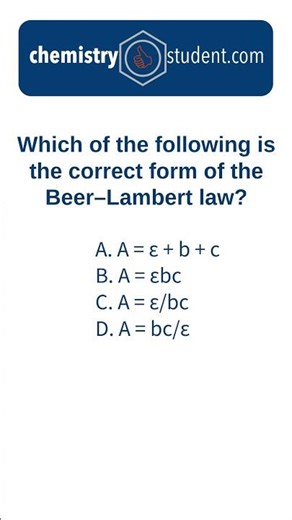 What’s the Correct Beer–Lambert Equation?