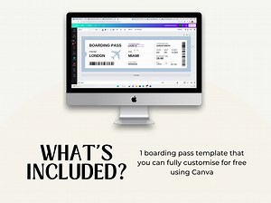 Fake Plane Ticket Template | Plane Ticket Printable Template | Plane Ticket Template | Pane Ticket Template for Gift | Airline Ticket - Etsy