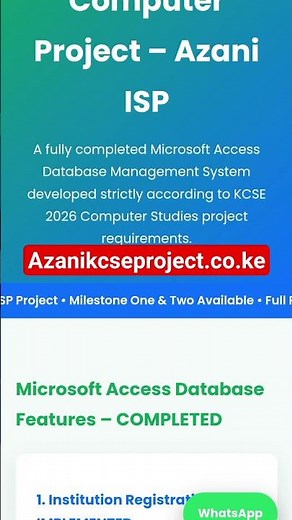 azani internet service provider kcse computer project 2026
