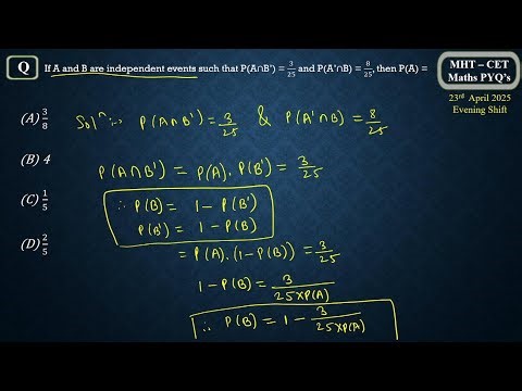 Can You Solve This Probability Distribution Question? 🤔 | MHT-CET Maths PYQ Practice #mhtcet #pyq