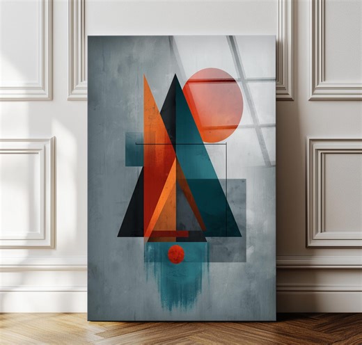 Abstract Tempered Glass Wall Art: Modern Home Decor, Colorful Decoration - Etsy