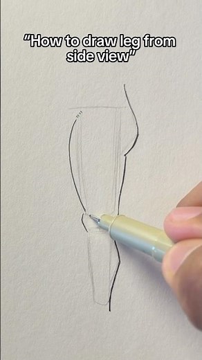 How to draw leg from side view