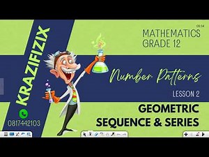 Number pattern Grade 12 lesson 2 Geometric Sequence