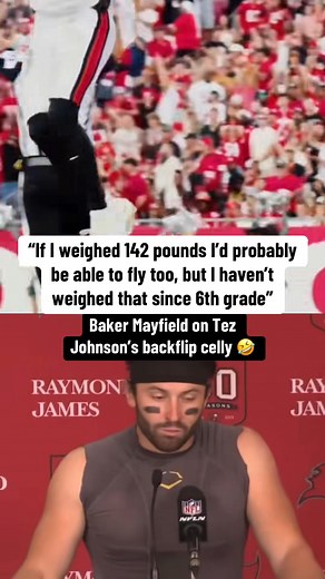 3.3K views · 18 reactions | Baker had jokes for Tez hitting a backflip in the endzone  (via Bay Buccaneers) #fbreels #viralreels #nfl #trending #football #buccaneers #nflfootball | Joseph Chen | Facebook
